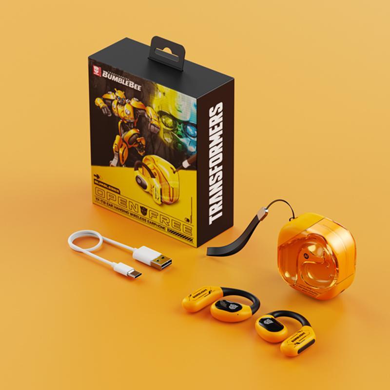 Transformers TF-T18 Bluetooth-compatible 5.4 Earphone, Fashion Open Wireless Earbuds with Built-in Microphone for Sports & Gaming, Long Battery Life Headset for Daily