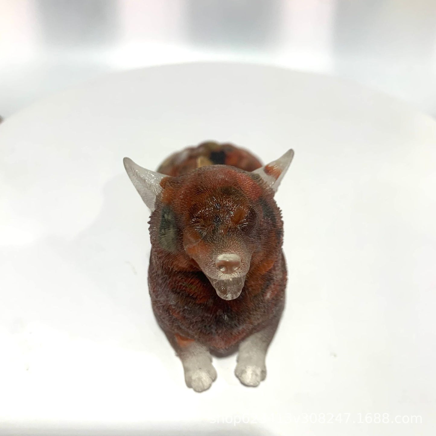 Resin Corgi Crystal Carving, 110*50*60mm