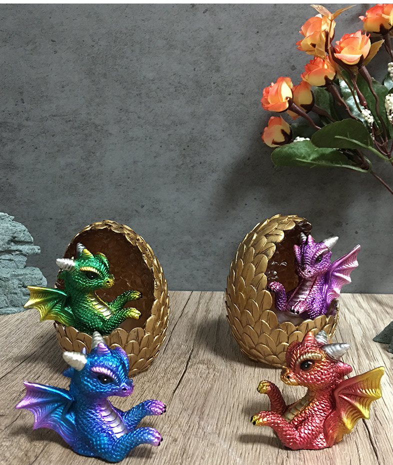 Luminous imitation crystal dragon egg decoration,95*75*75mm