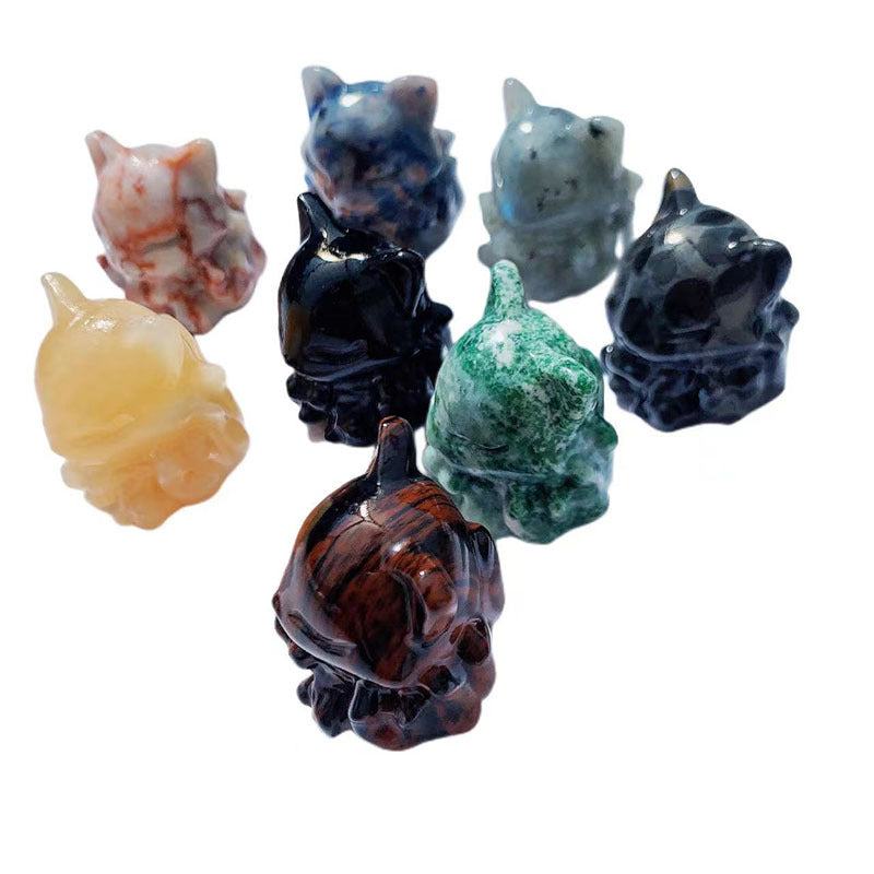 Nine Tail Fox Crystal Carvings Randon 1set =8pcs,29mm*32mm