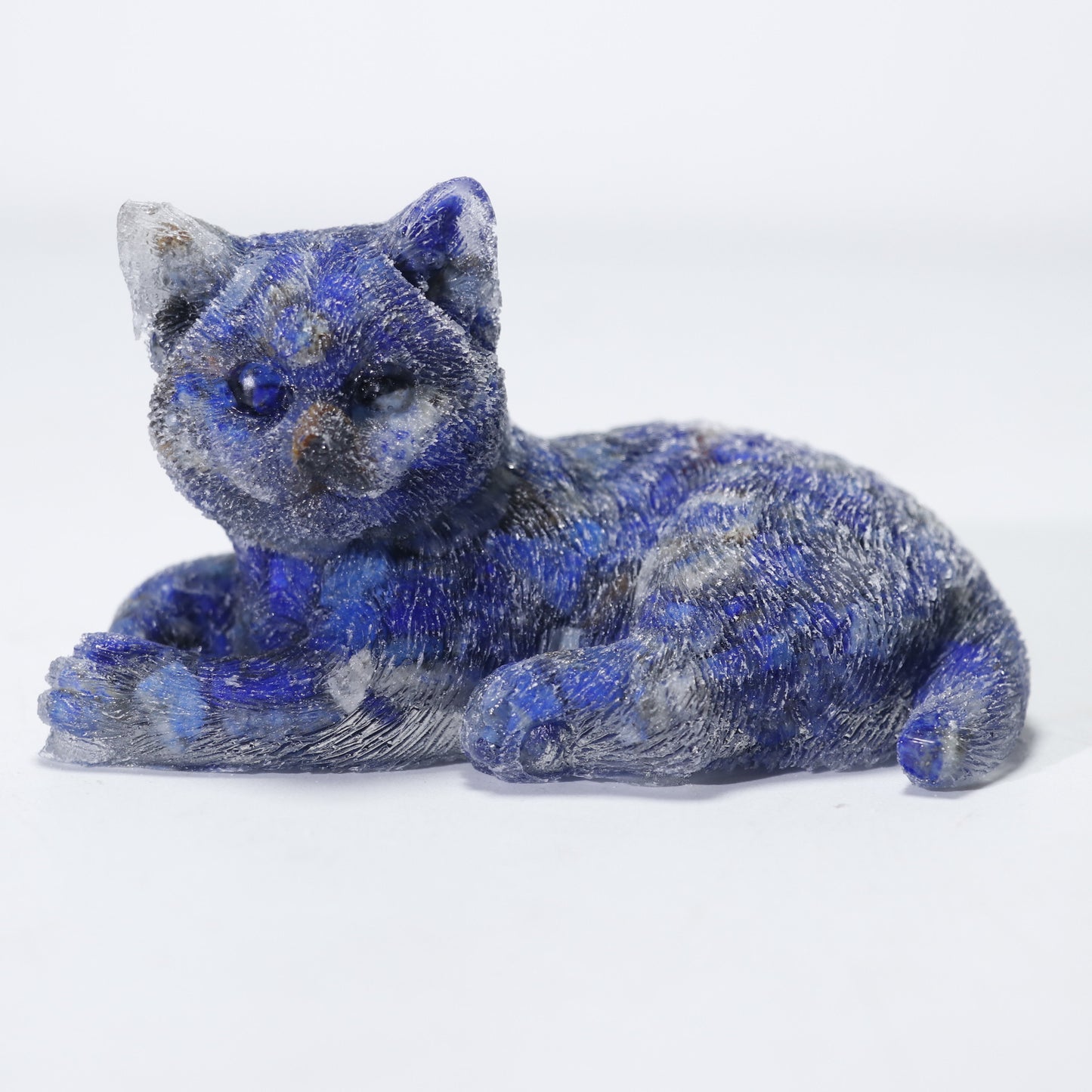 Big cat Crystal carving,40*45*50mm