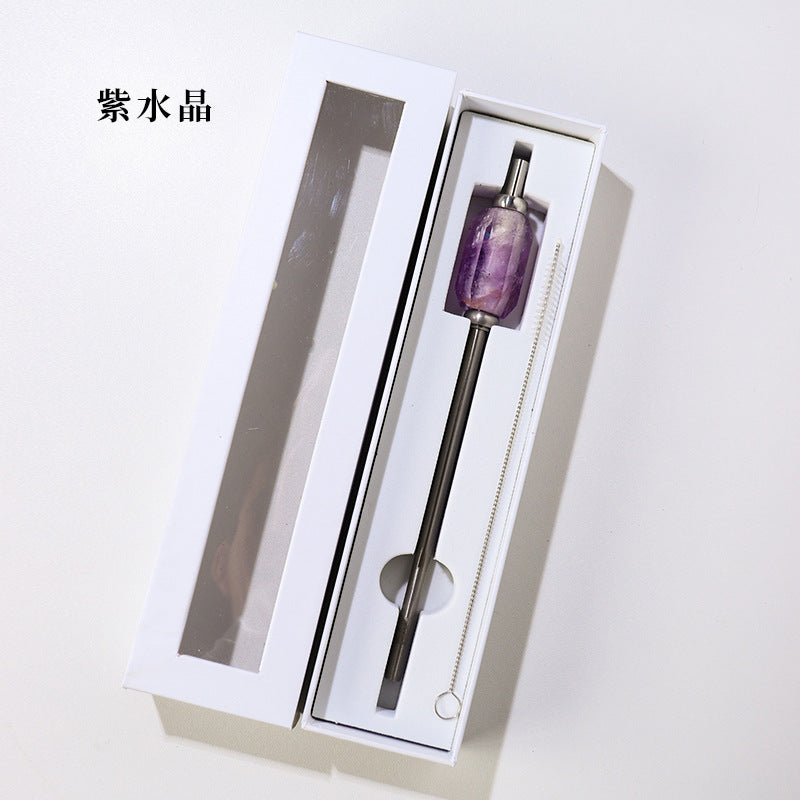 Crystal stainless steel Straw Agitator 2pcs/Set 20cm/ 90g
