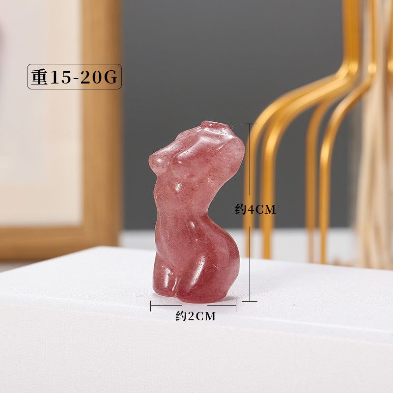 Natural Crystal woman body Crystal Carving