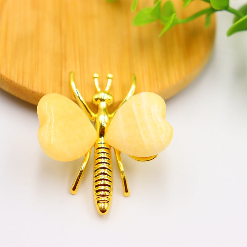 Butterfly ornaments love heart-shaped Crystal Random 1set=10pcs,38*42*15mm