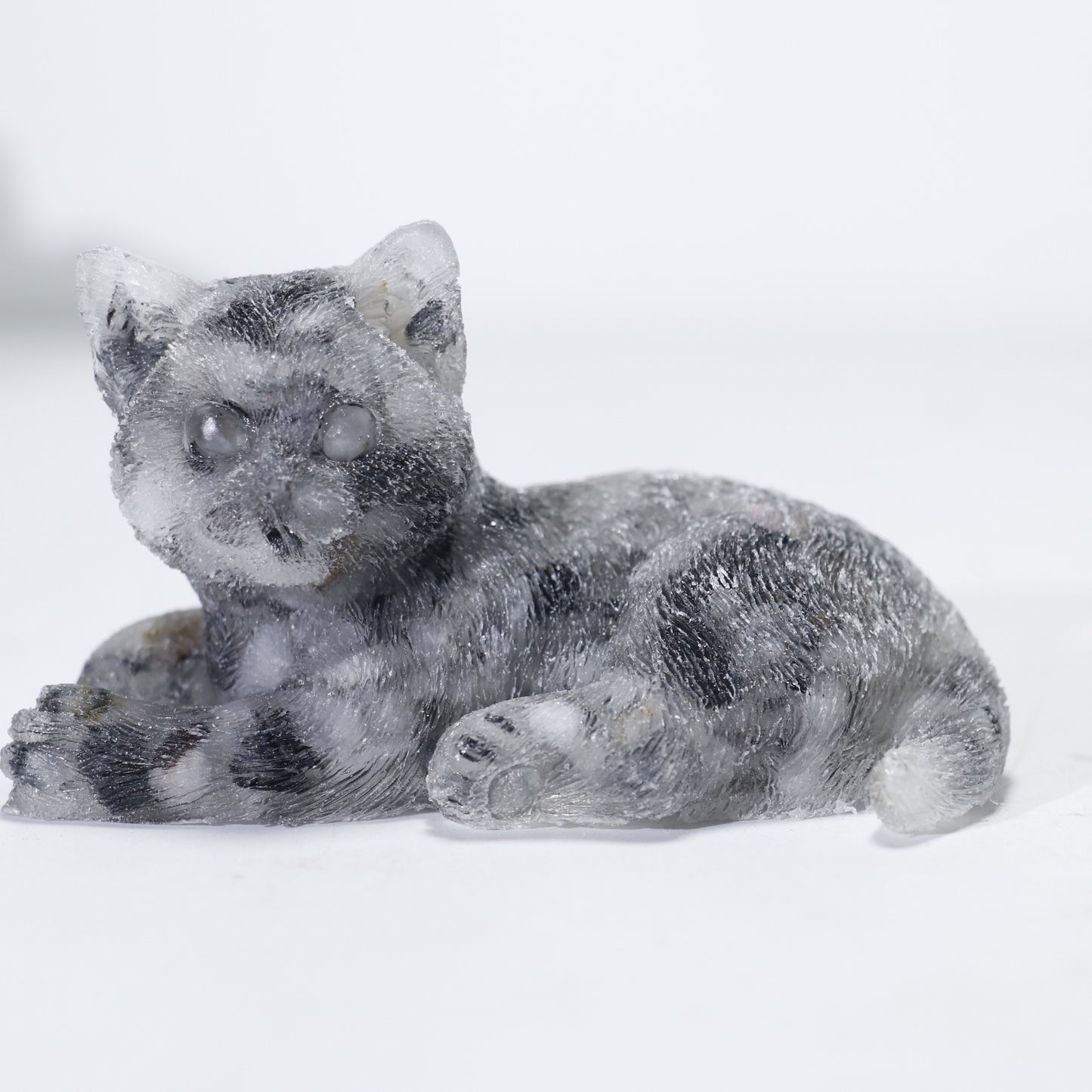 Big cat Crystal carving,40*45*50mm