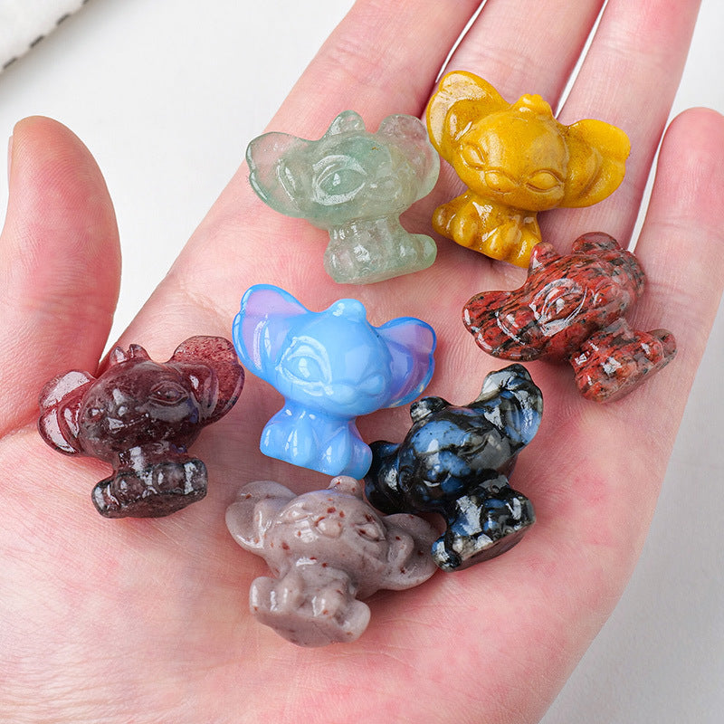 Natural Crystal stitch Carvings 12 pieces