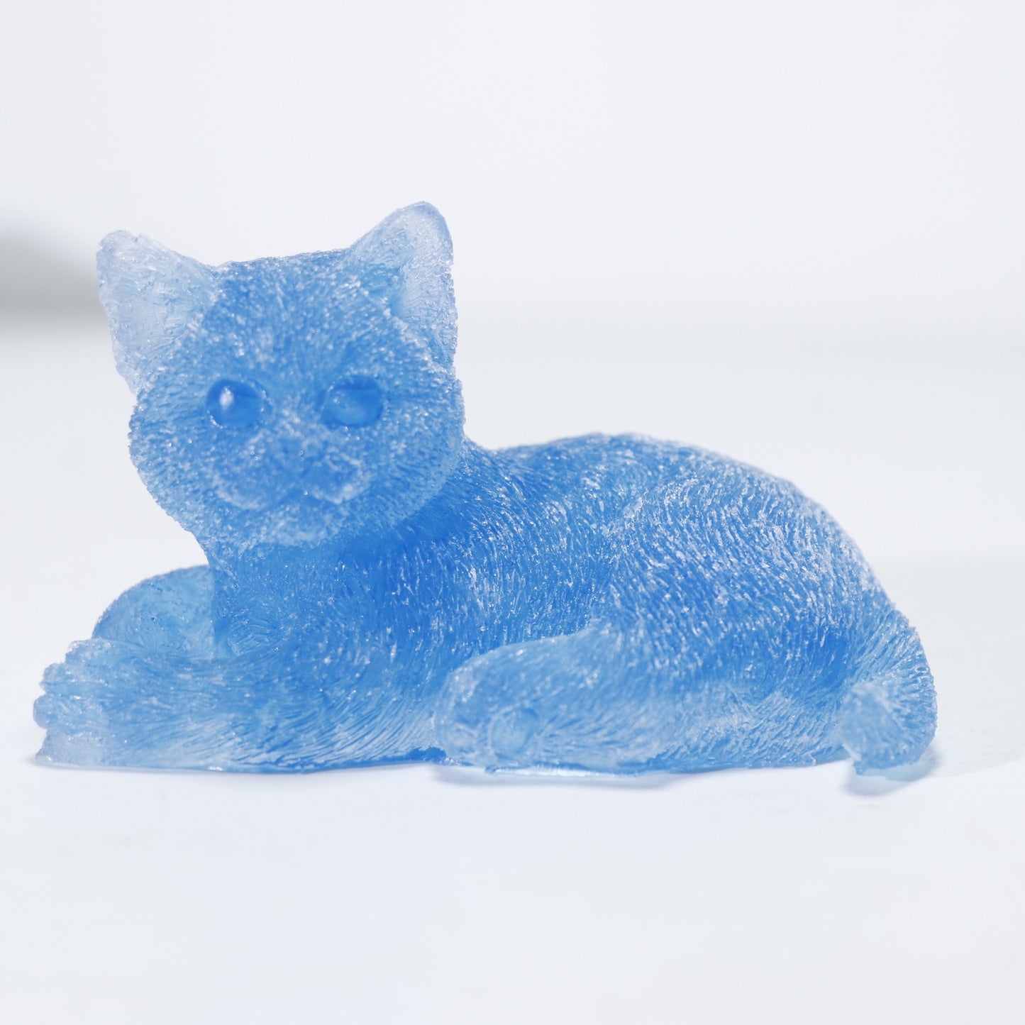 Big cat Crystal carving,40*45*50mm