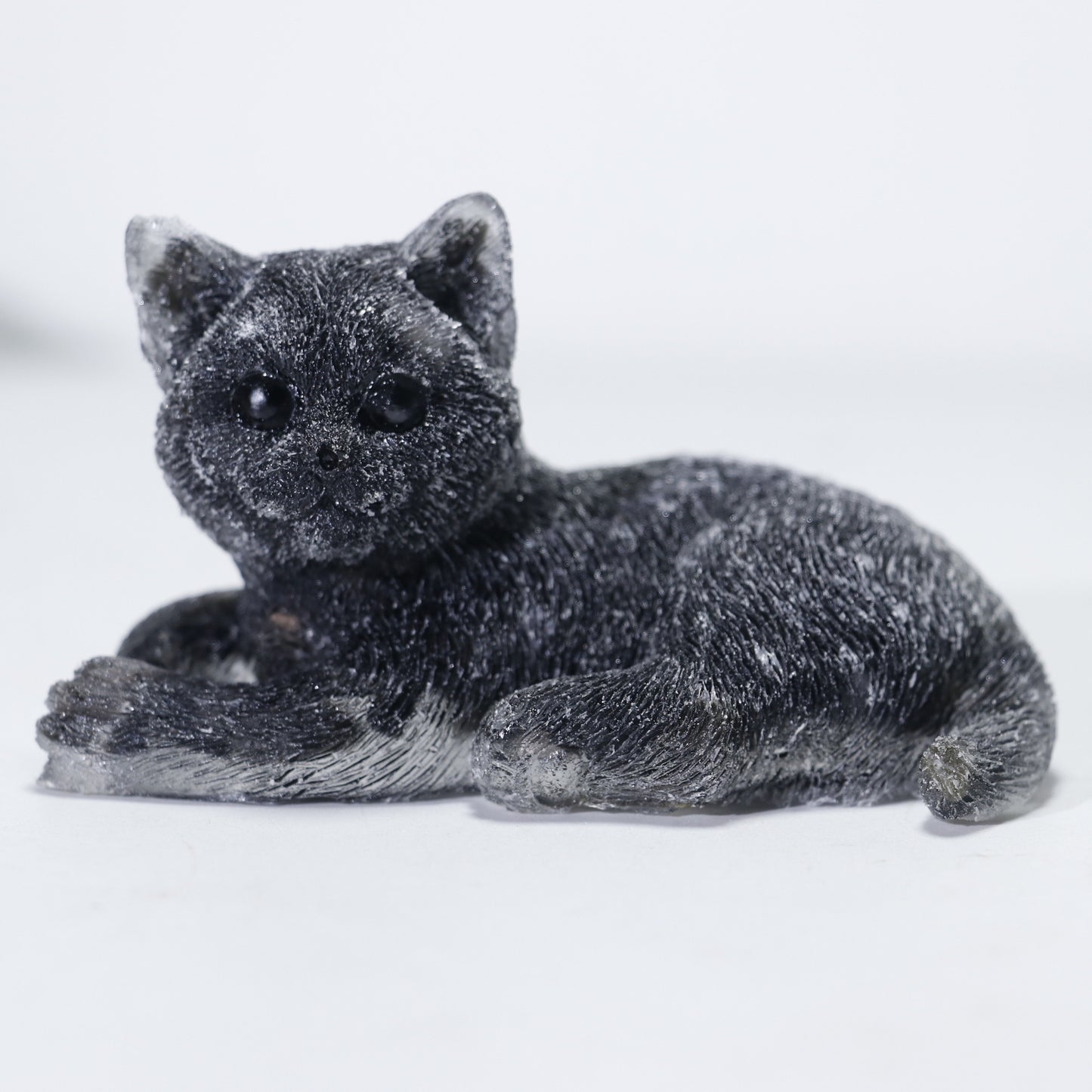 Big cat Crystal carving,40*45*50mm