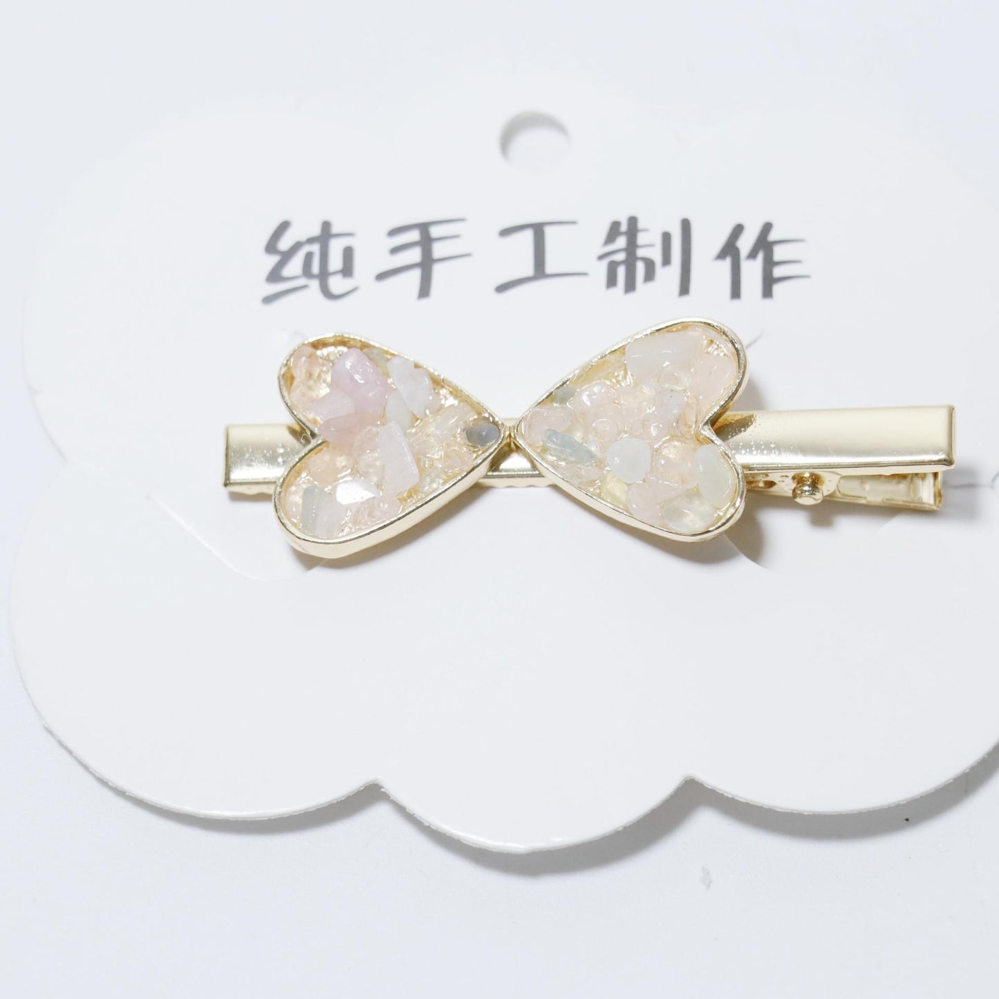 Crystal Love hairpin Random 1set = 4pcs,60*15*10mm
