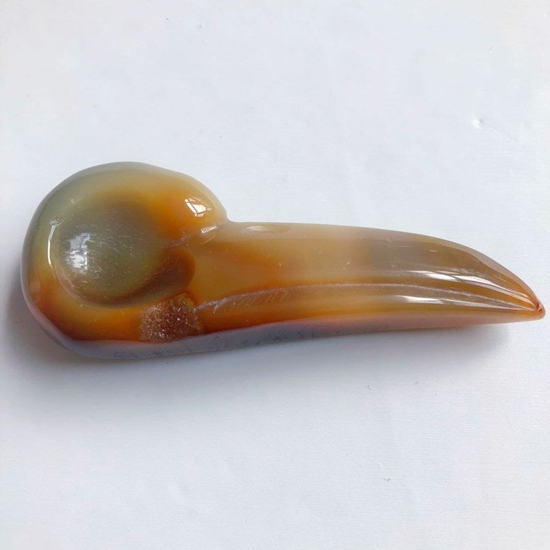 Crystal agate Cave Bird skull, 100*100*100mm