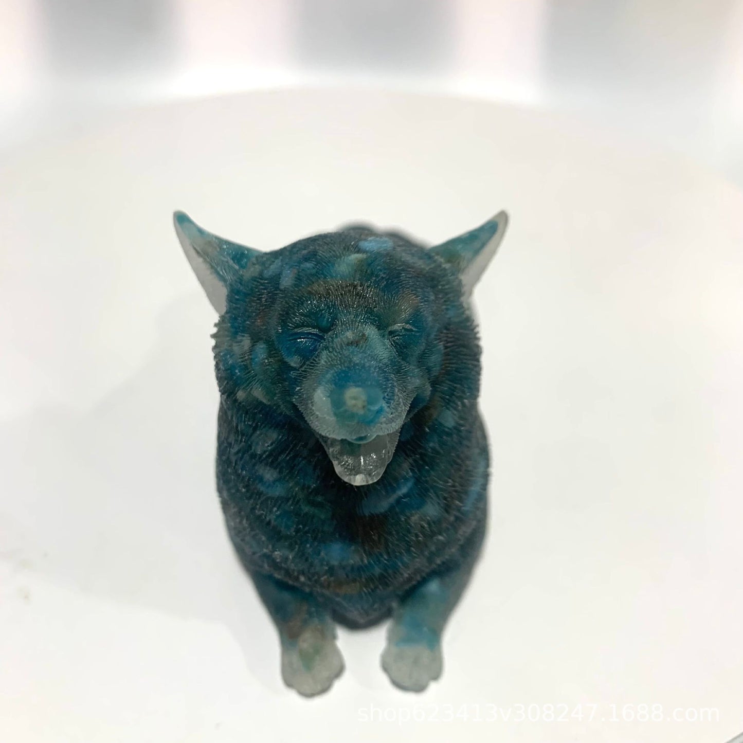 Resin Corgi Crystal Carving, 110*50*60mm