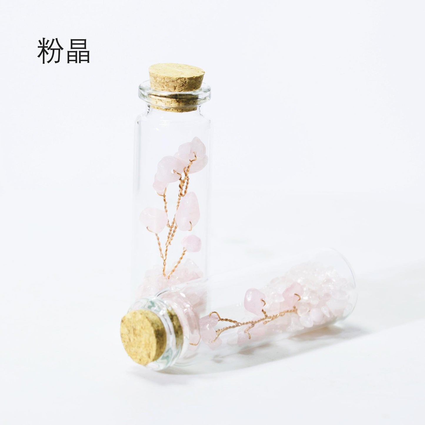 Natural crystal gravel Wishing bottle