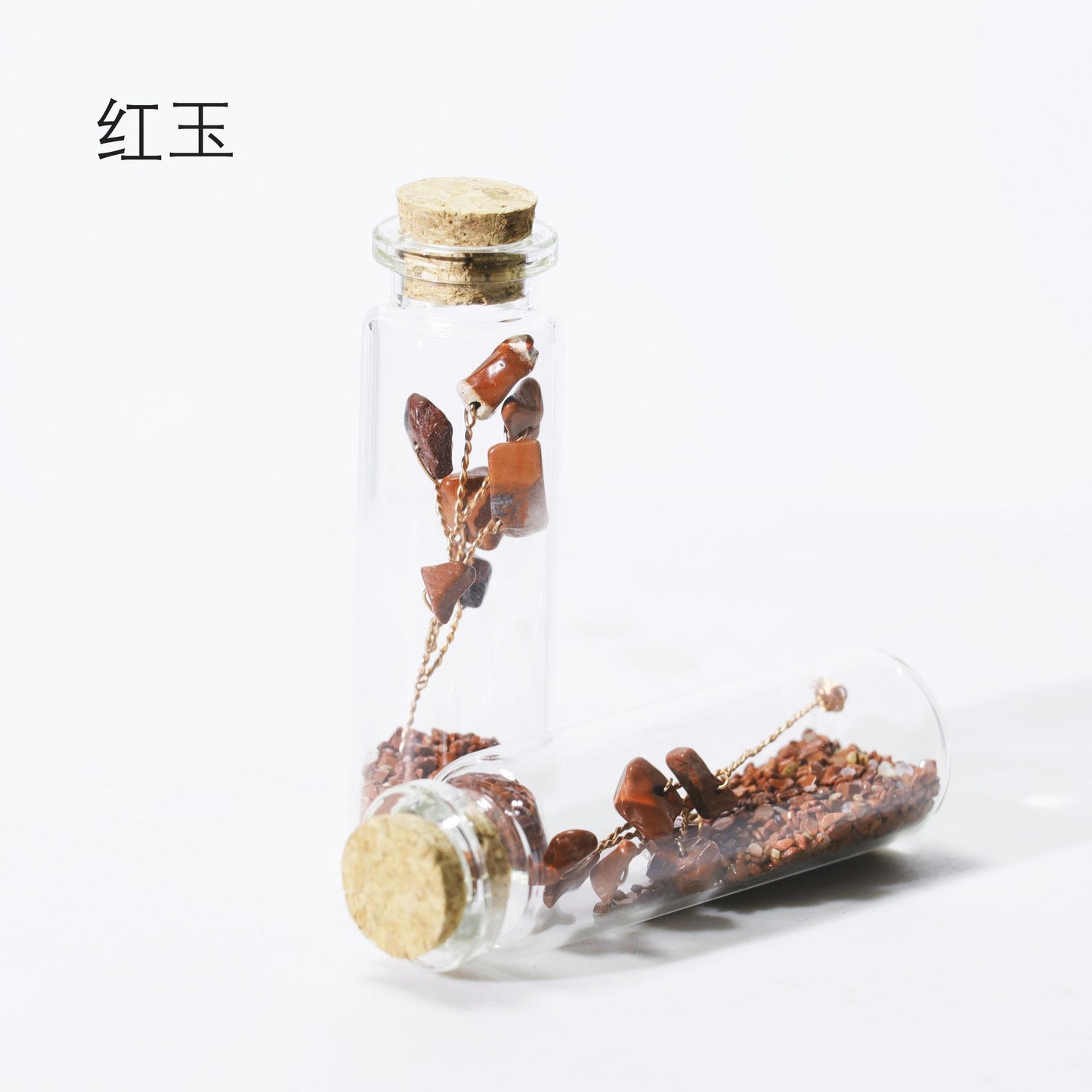 Natural crystal gravel Wishing bottle