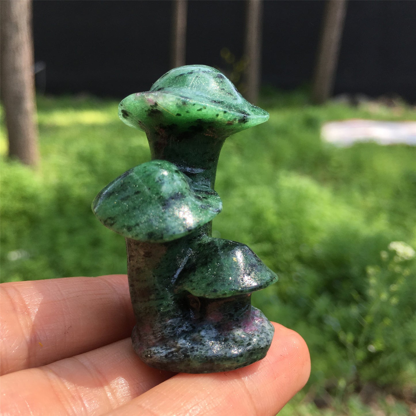 Natural crystal carving 2-inch mushrooms tree,50*20*20mm