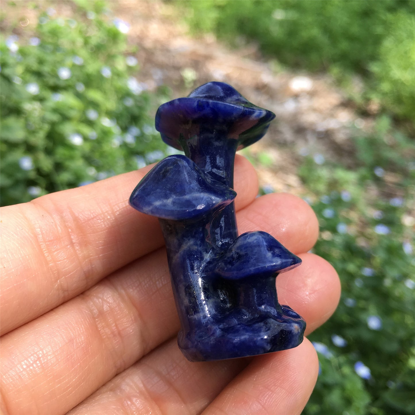 Natural crystal carving 2-inch mushrooms tree,50*20*20mm