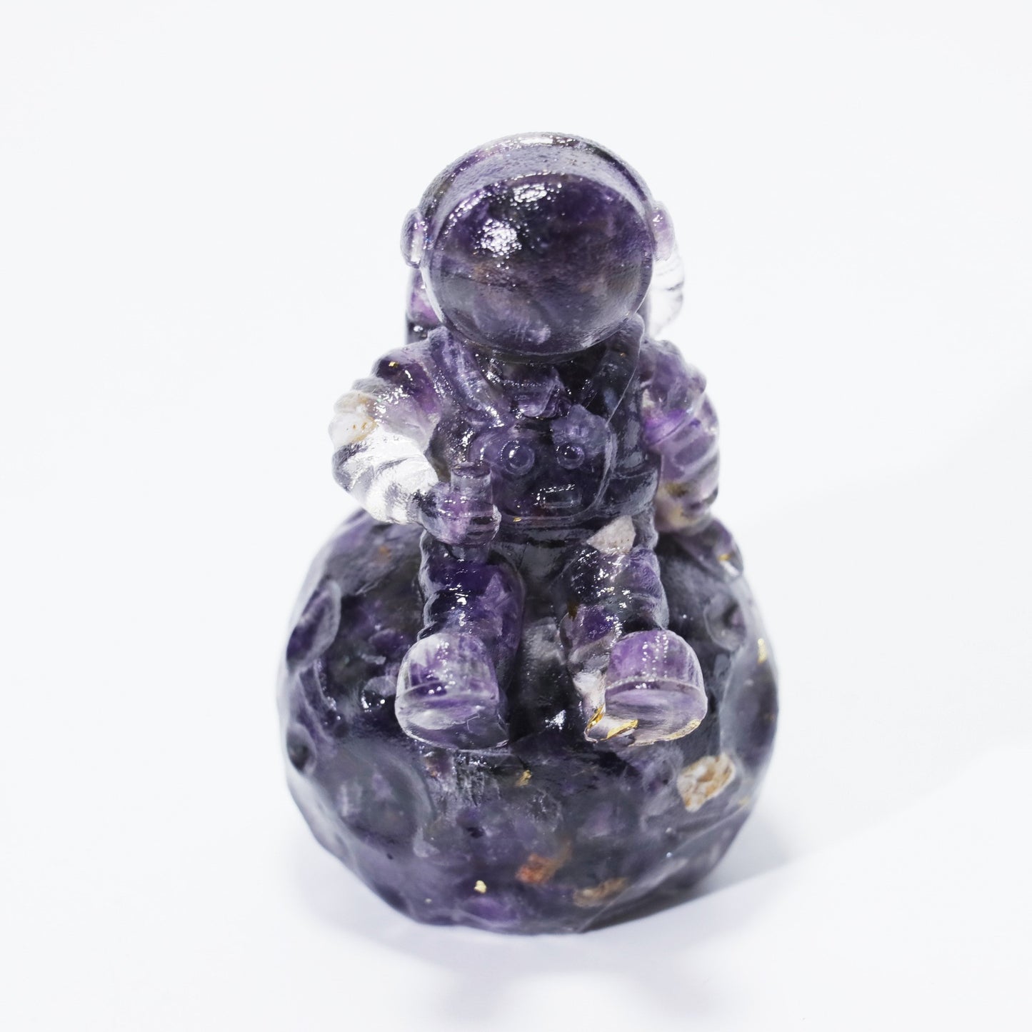 Natural crystal gravel epoxy astronaut decoration,75*55*55mm