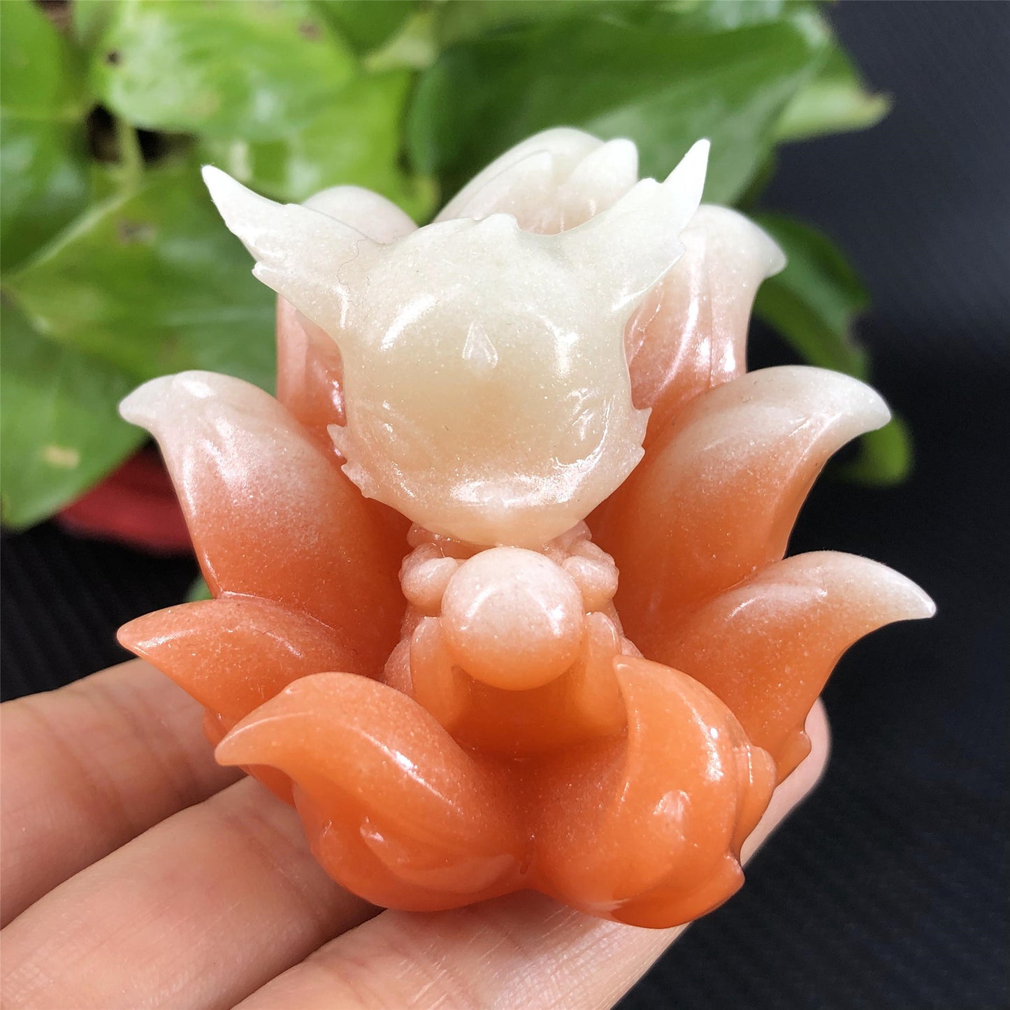 Nine-tailed fox resin luminous stone,40mm