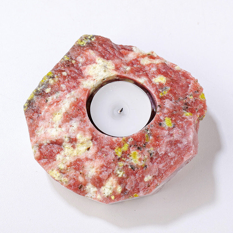 Natural crystal rough stone candle holder,90-100mm