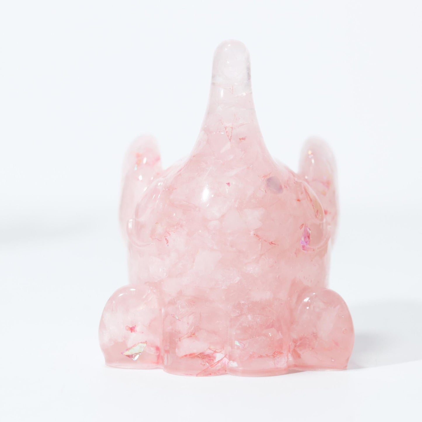 Crystal gravel Dumbo elephant baby carving,75*55*55mm