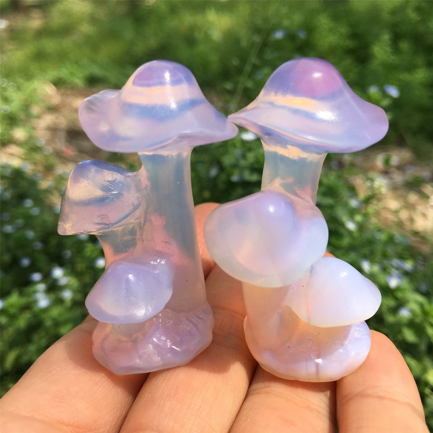 Natural crystal carving 2-inch mushrooms tree,50*20*20mm