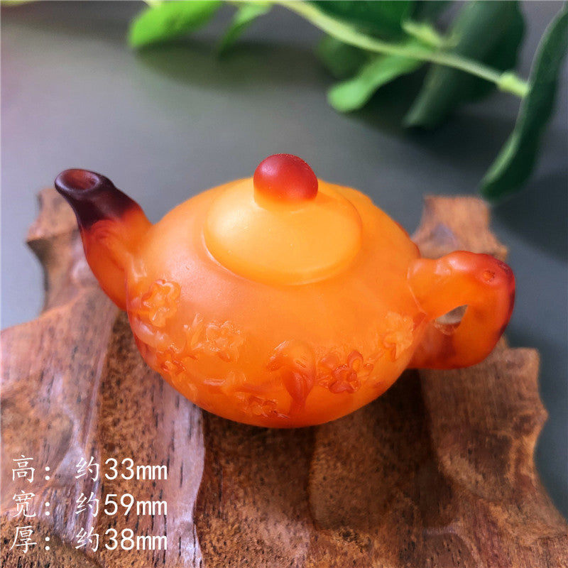 Amber beeswax handle pot Random set, 60*33*40mm