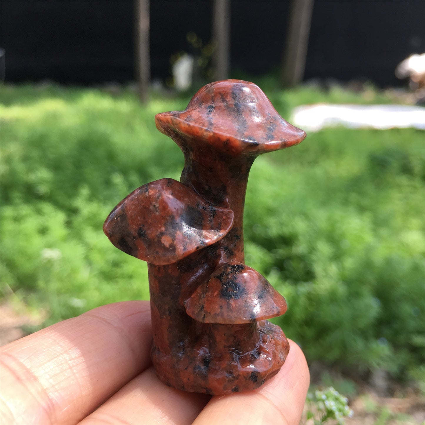 Natural crystal carving 2-inch mushrooms tree,50*20*20mm