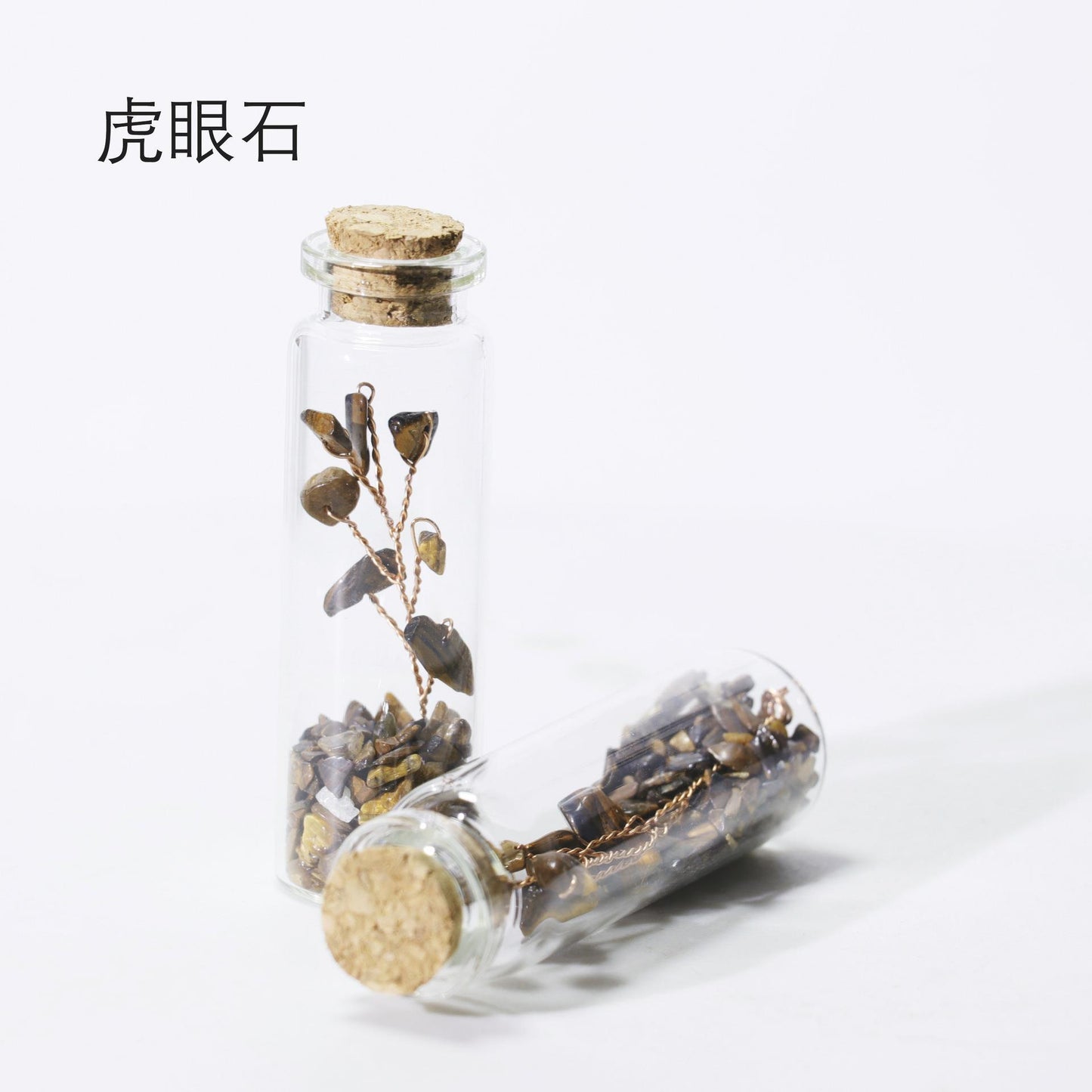 Natural crystal gravel Wishing bottle