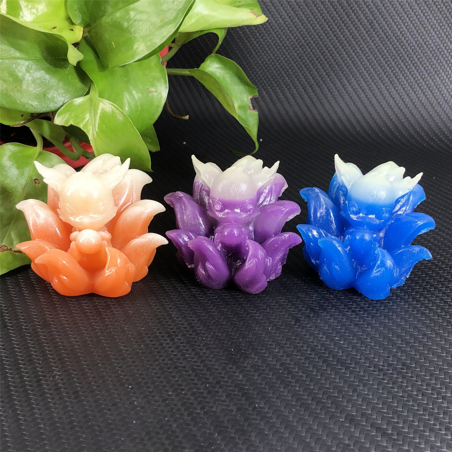 Nine-tailed fox resin luminous stone,40mm