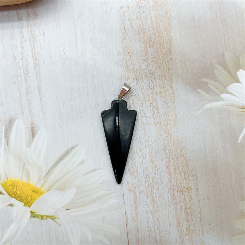 Natural crystal sword pendant Random set ,45*18.5 mm