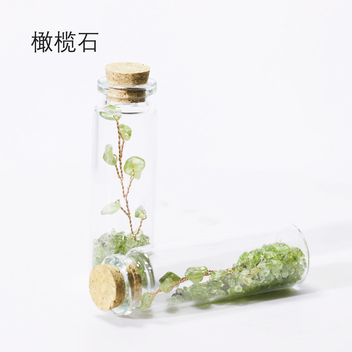 Natural crystal gravel Wishing bottle