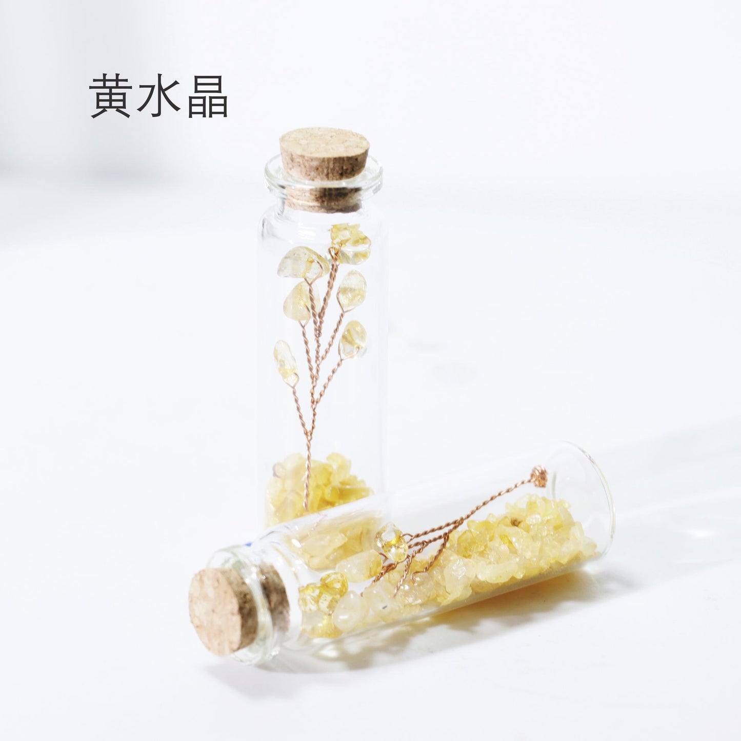 Natural crystal gravel Wishing bottle