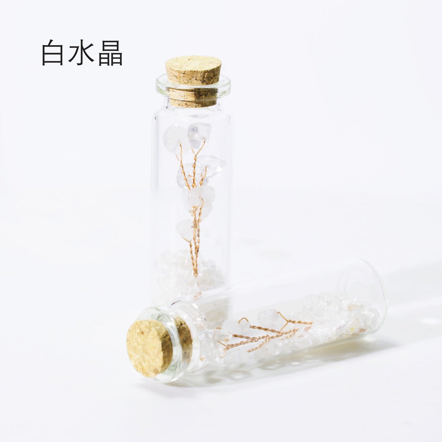 Natural crystal gravel Wishing bottle