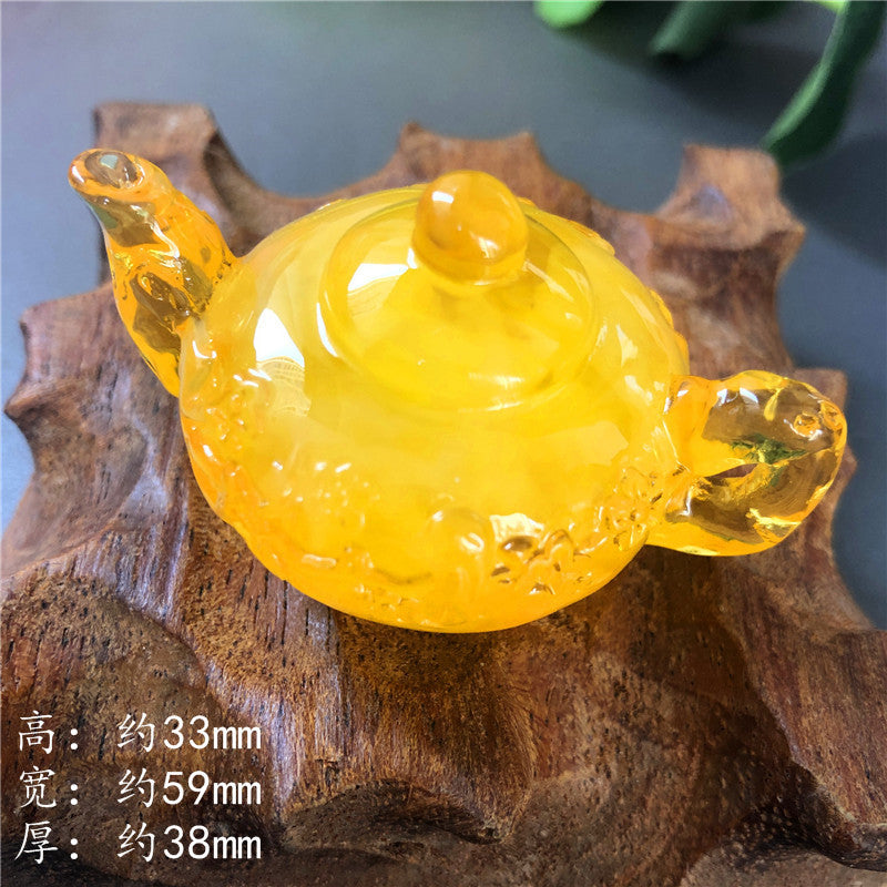 Amber beeswax handle pot Random set, 60*33*40mm