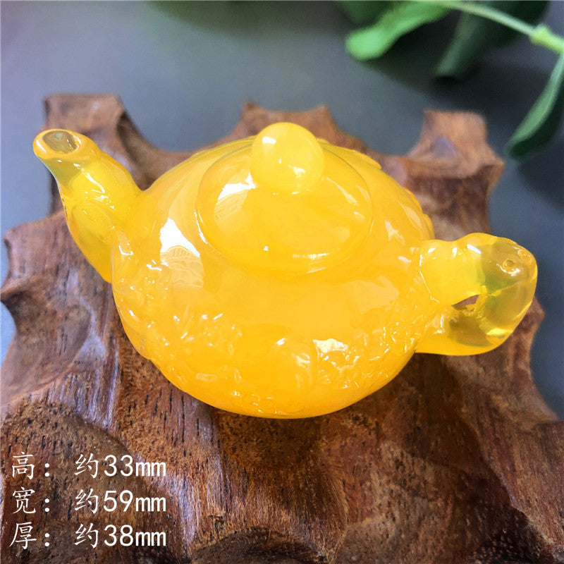 Amber beeswax handle pot Random set, 60*33*40mm