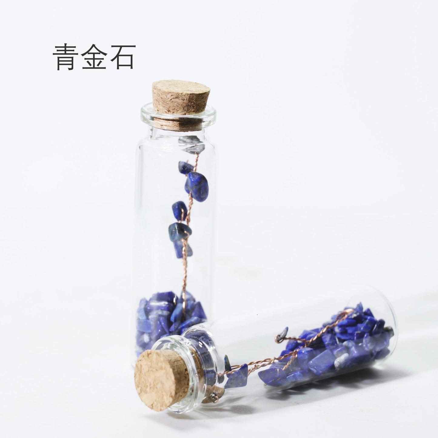 Natural crystal gravel Wishing bottle