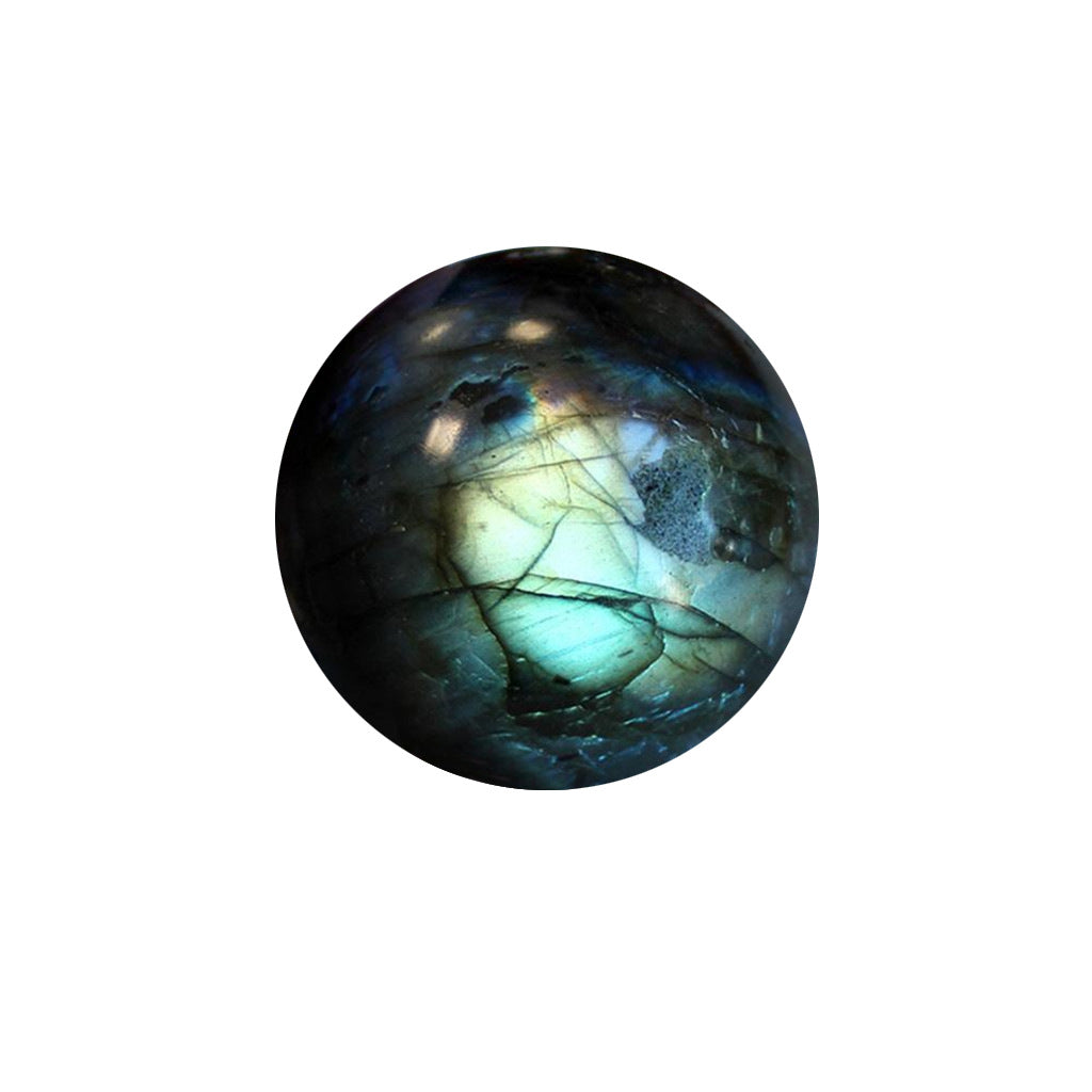 Natural labradorite crystal sphere rough stone