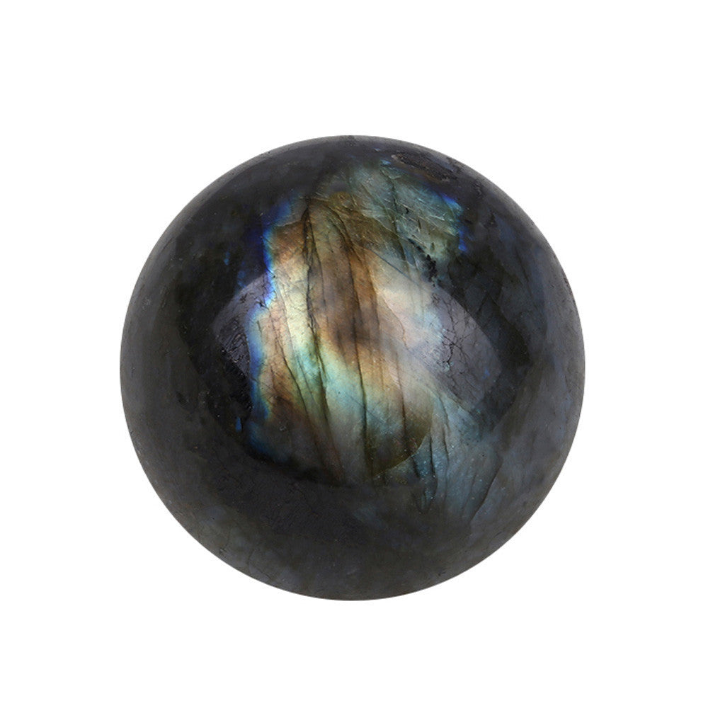 Natural labradorite crystal sphere rough stone