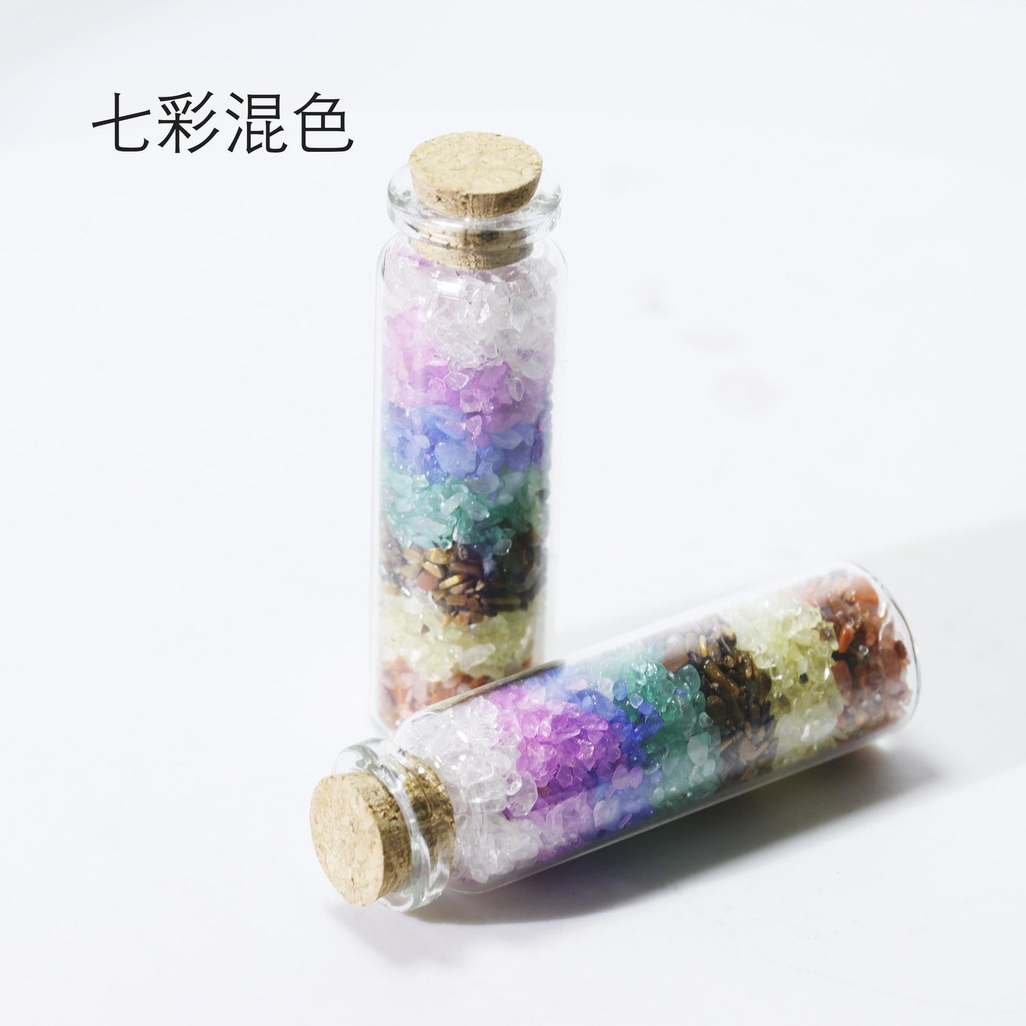 Natural crystal gravel Wishing bottle