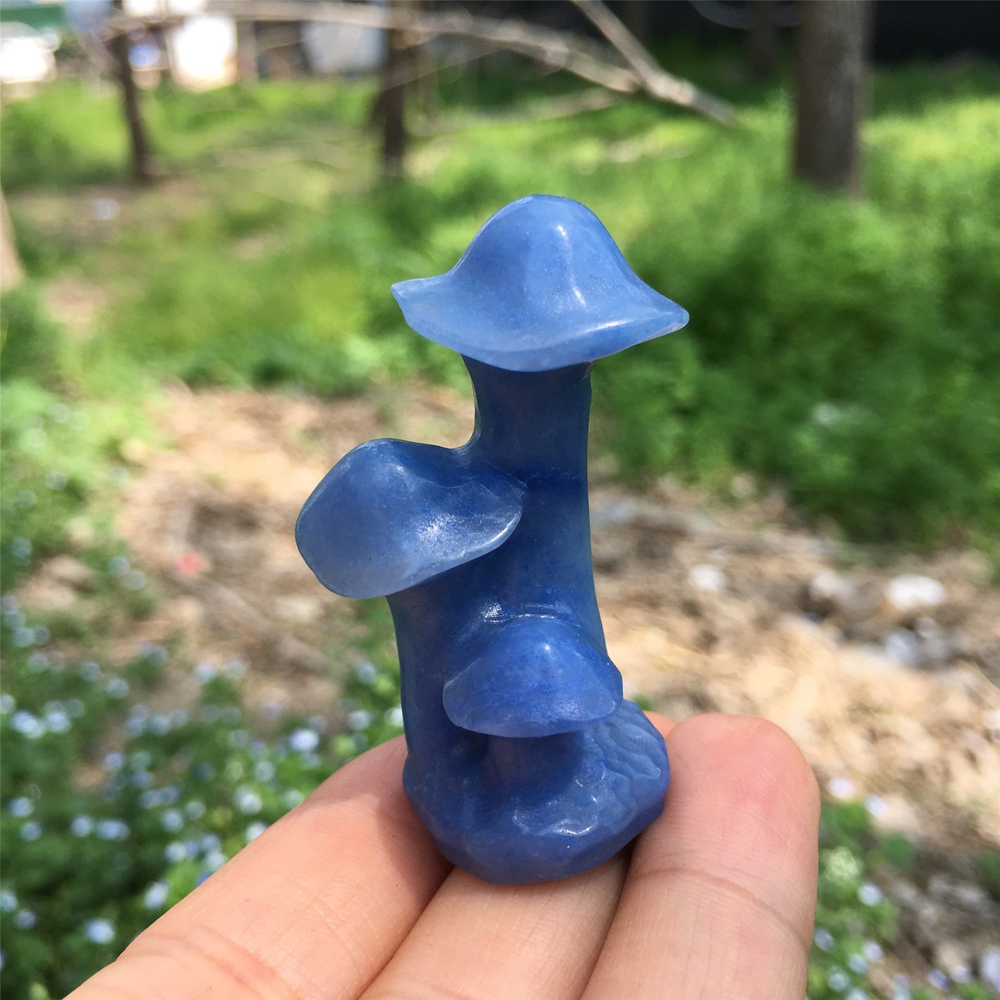 Natural crystal carving 2-inch mushrooms tree,50*20*20mm