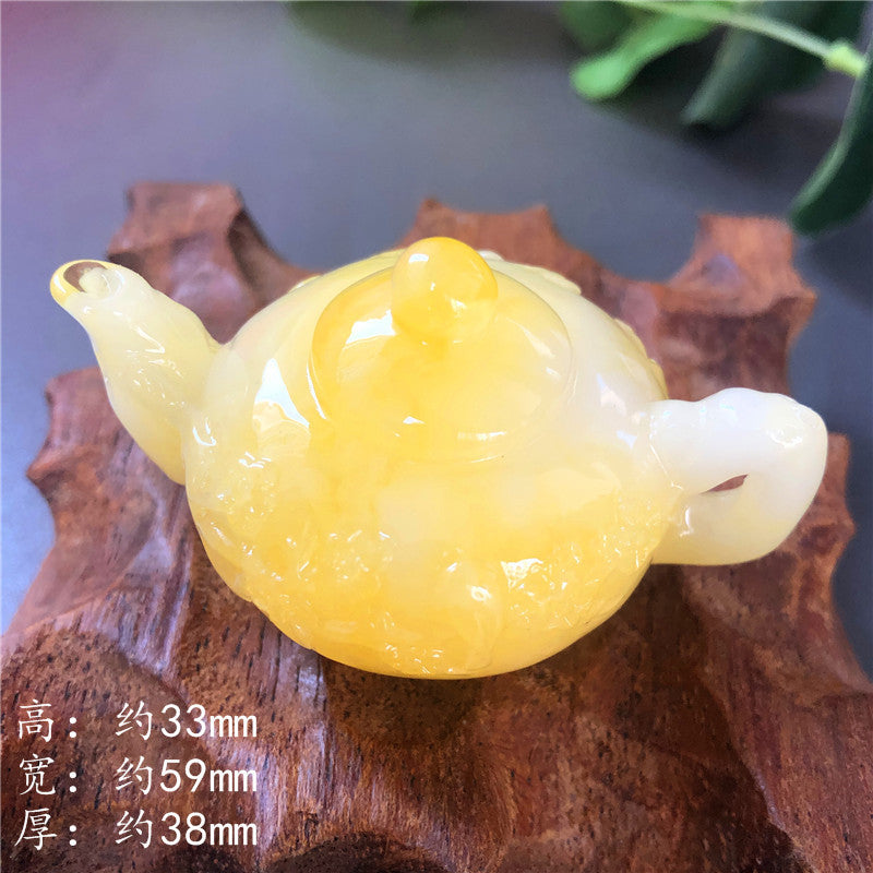 Amber beeswax handle pot Random set, 60*33*40mm