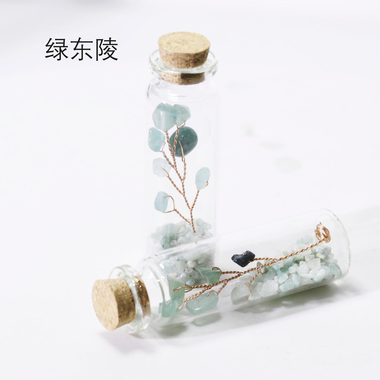 Natural crystal gravel Wishing bottle