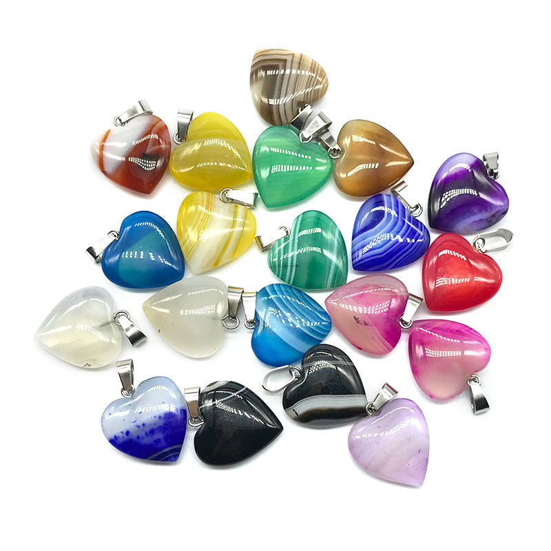 Love pendant Crystal Random 1set=8pcs,20mm