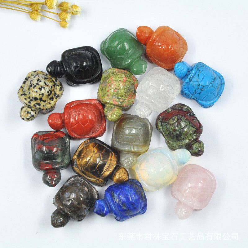 Natural Crystal 38mm Turtles Sets