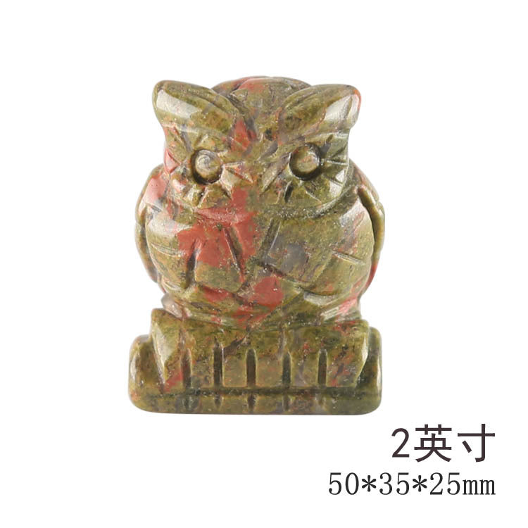 Owl Crystal Carvings 1set =10pcs,50mm*35mm