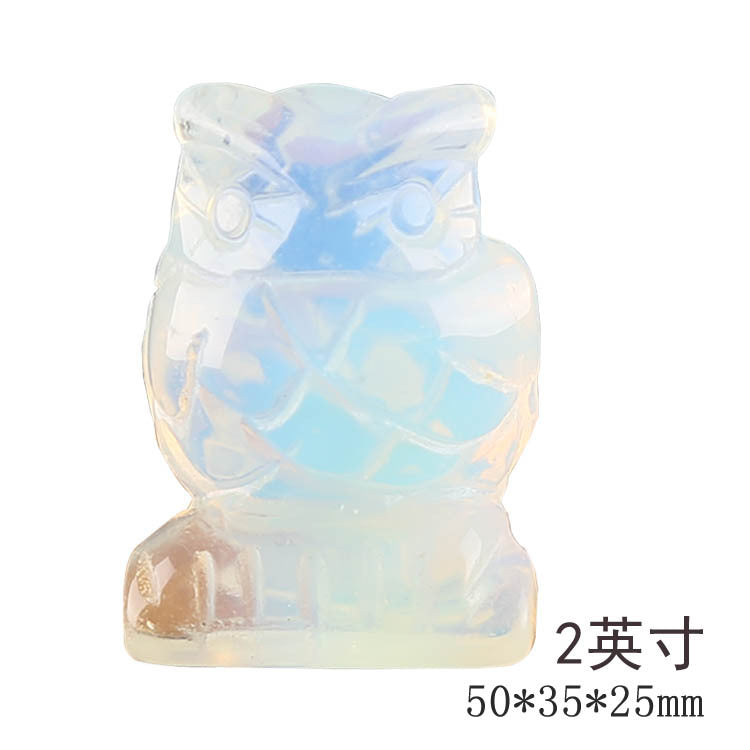 Owl Crystal Carvings 1set =10pcs,50mm*35mm