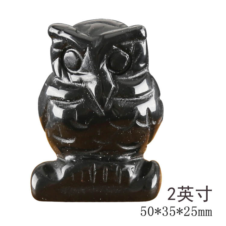 Owl Crystal Carvings 1set =10pcs,50mm*35mm