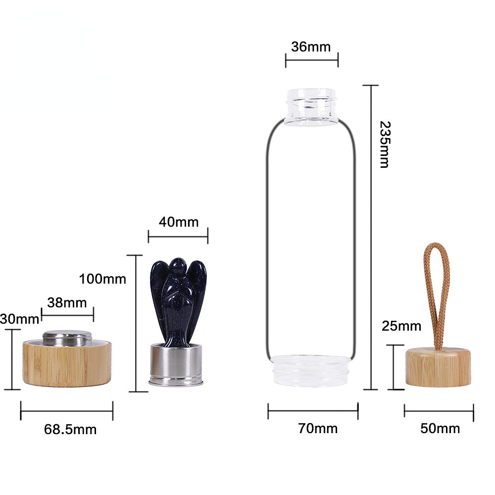 Crystal Angle Energy Glass Water Cup 25cm/550ML