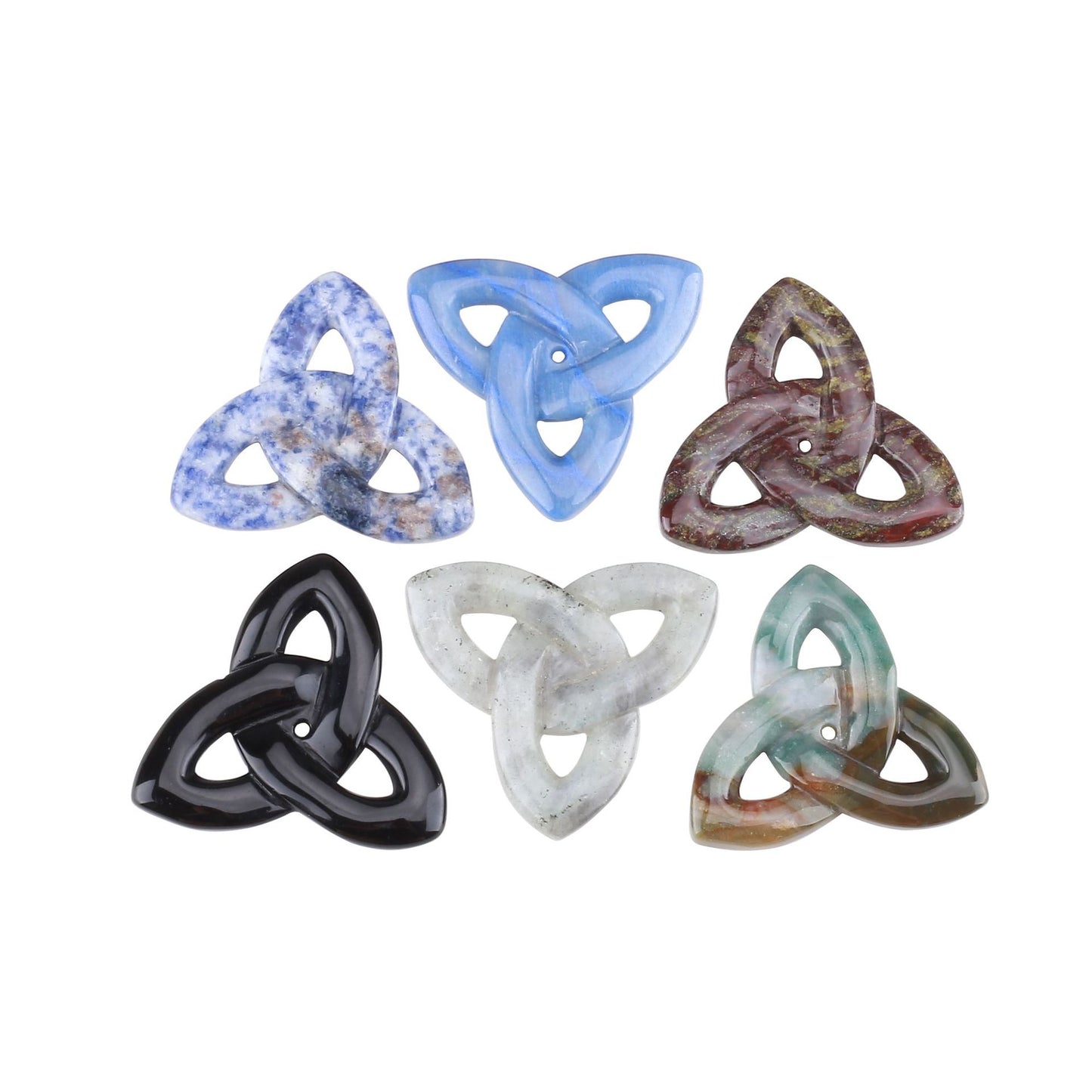 Triangle pendant Crystal Random 1set=3pcs, 58*7*58mm