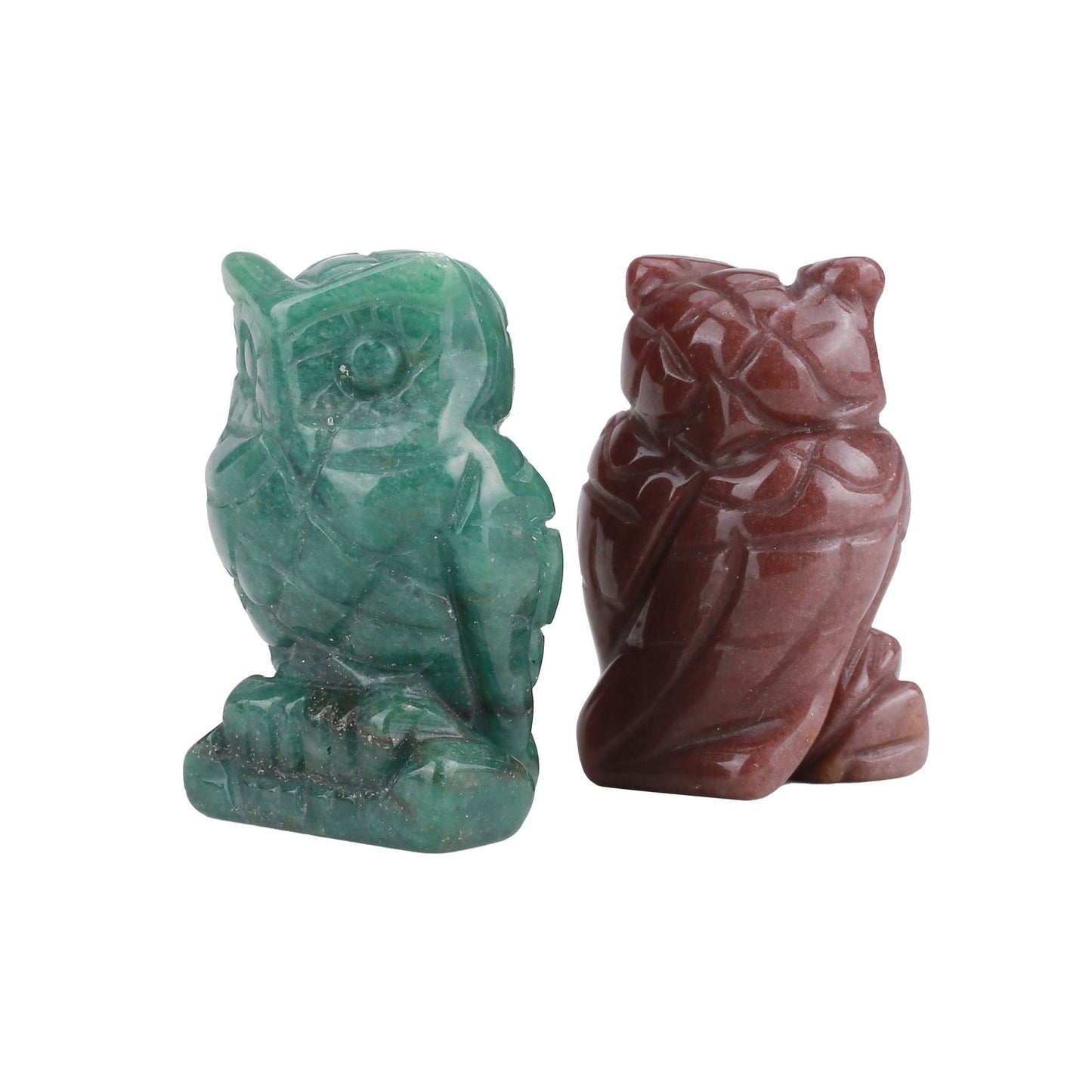 Owl Crystal Carvings 1set =10pcs,50mm*35mm