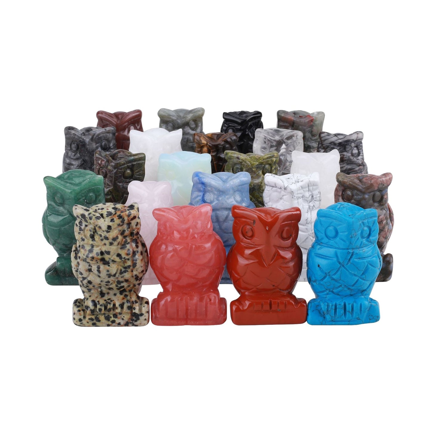 Owl Crystal Carvings 1set =10pcs,50mm*35mm